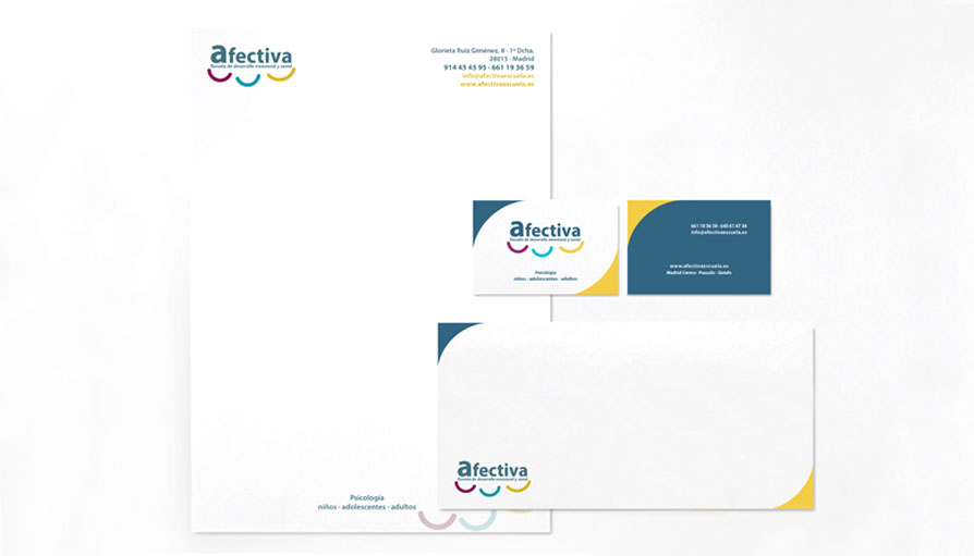 Papelería corporativa Afectiva