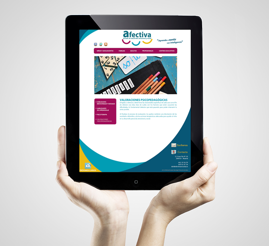 Página web corporativa Afectiva Escuela
www.afectivaescuela.es